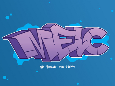 Melc - Digital Graffiti 2d 3d cartoon design digital gradient graffiti graffiti art graffiti digital illustration lettering type