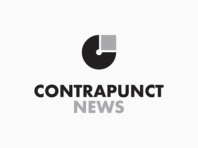 Contrapunct News black white blog contrapunct design geometric geometric logo grayscale logo logo design news newspaper simple logo vector