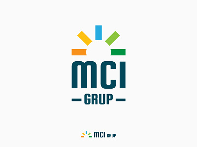 MCI Grup logo branding design geometric lines logo logo design minimalist responsive simple simple logo solar solar panels sun vector visual identity