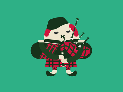 Hemisphere Noodleman - Scottish character design digital arts illustration scottish pipe