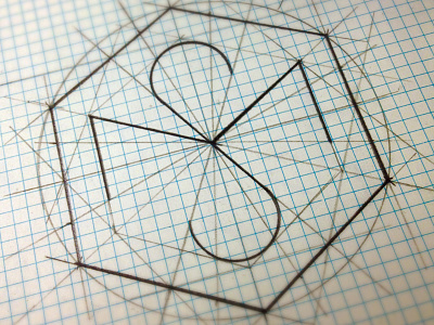 M.S. Personal brand logo design sketch badge emblem freelance geometry hexagon identity designer logo designer logo redesign m mark s sketch