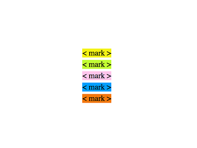 Mark Tag HI-LITER, Five Pack five highlight html5 mark minimal pack tag