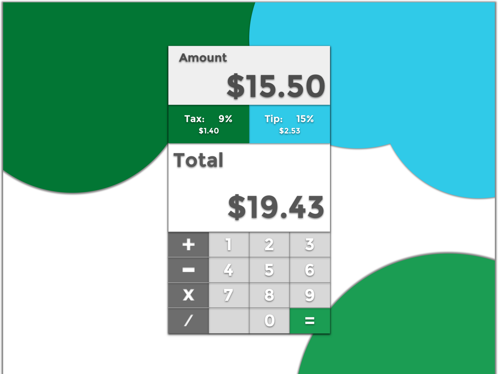 Daily UI Challenge 4 - Calculator by Yoon Ko on Dribbble