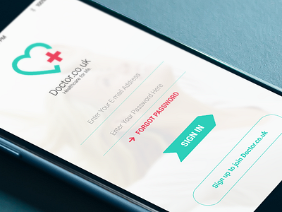 Healthcare App Login Screen app log in app log in screen ui healthcare app healthcare app ui design ios ios app ui deisgn