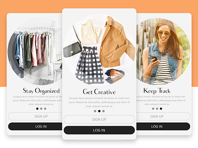 Fashion app On-boarding sequence