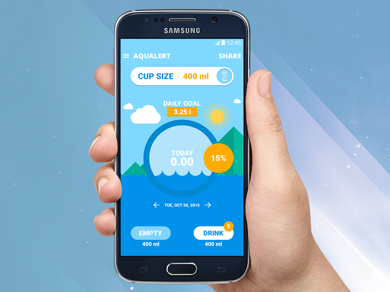 Aqualert Water Drinking Reminder App By Shoaib Ahmed On Dribbble