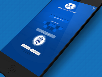 Bank App Login Screen Concept
