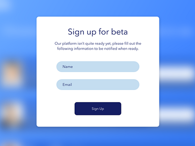 Sign up for beta dailyui dailyui 001 healthapp signup