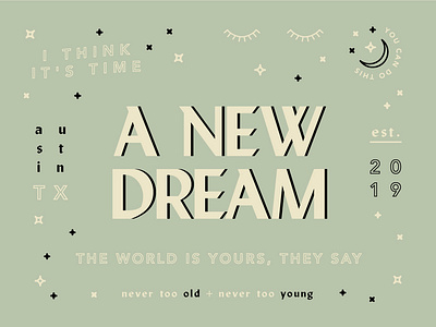 WIP - A New Dream branding design typography vector wip