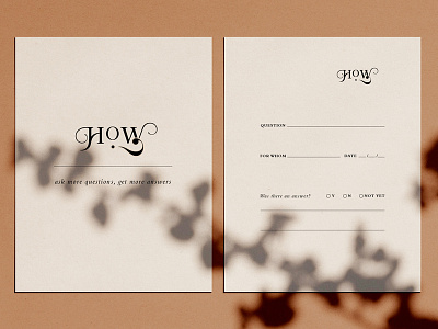 How? Stationery Concept