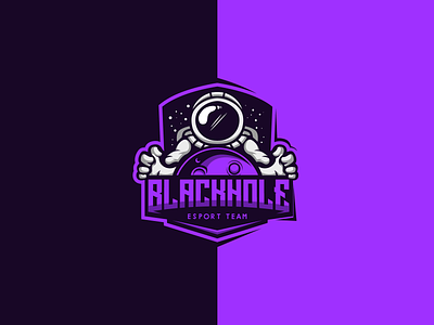 Blackhole esport astronaut astronomy blackhole branding character design esports galaxy illustration logo mascot moon space spaceship