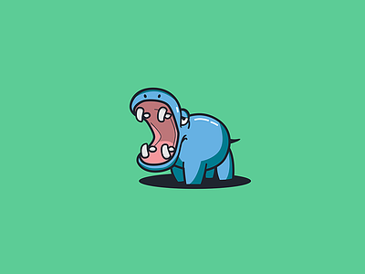Hippo cute hippo hippopotamus life logo logo design mascot wild