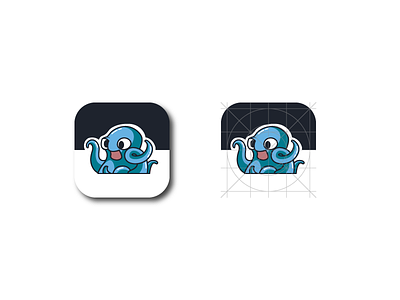 Octo icon app character cute design icon illustration mascot octopus ui ux web