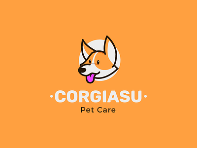 corgiasu pet care character corgi cute design dog icon illustration logo mascot pet vector