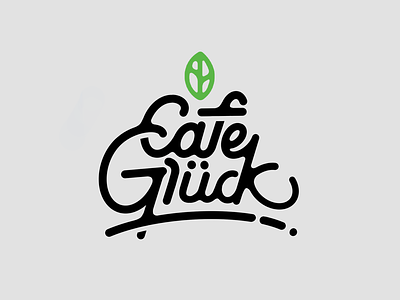 Cafe Gluck Logo brand design brand identity logo logodesign minimal simple typogaphy visual identity