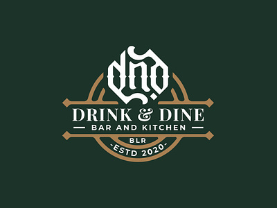 Drink and Dine Logo Design brand design brand identity branding logo design minimal simple visual identity