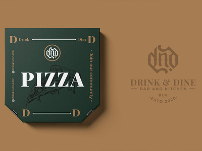 Drink and Dine Pizza Box Packaging