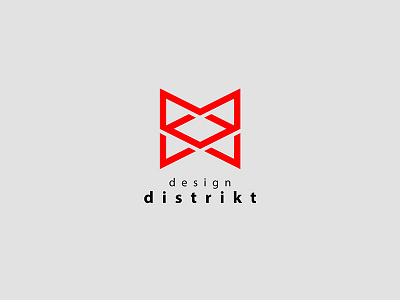 Design Distrikt Logo Mark branding design edges flat identity logo minimal shape simple visual identity