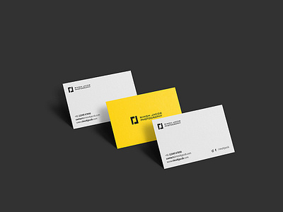 Rimoh Jacob Photography - Business Card Design⁣ b2b brand design brand identity branding business card design edges flat minimal photographer logo simple visual identity