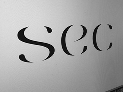 another Sec logotype font logo logotype stencil swirl type