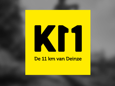 11 km running in Deinze branding deinze event logo running typography