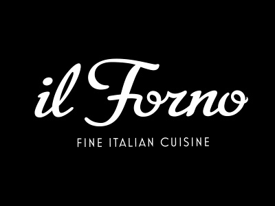 Il Forno Deinze branding italian italy lettering letters logo takeaway typography