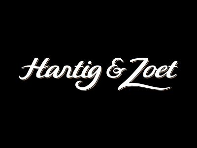 Hartig & Zoet brasserie culinair lettering logo new typeface