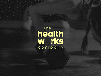 The Healthworks Company black company corporate fitness health logo sport working yellow