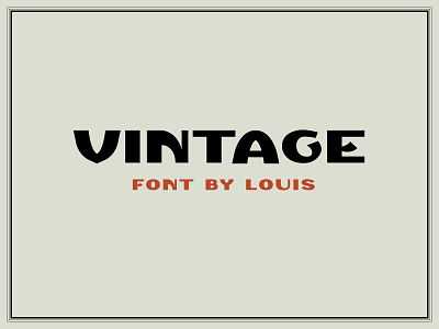 freefont Vintage Louis Bruyneel fontfamily fontfont fonts lettering retro retro font type typedesign typeface vintage vintage font