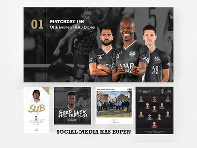 Social Media Brand Kas Eupen content design content marketing design eupen football linked content soccer social media socialmedia sport templates