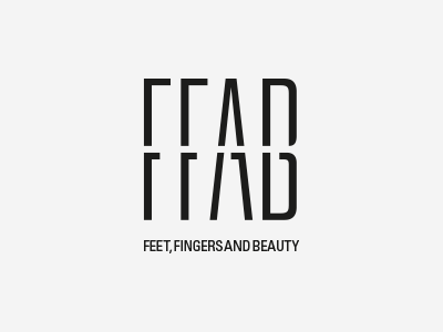 FFAB logo beauty beautysalon branding feet fingers logo logodesign makeup mark nails typo typographic