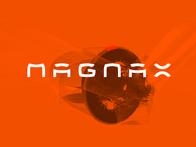 M A G N A X font logo logodesign machinery motor motors technology type typography wind windturbines