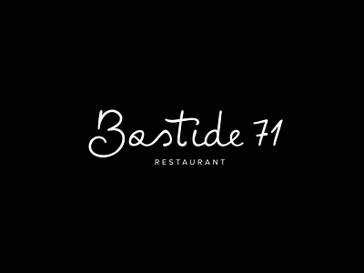Bastide restaurant logo design bastide design hand logo restaurant type