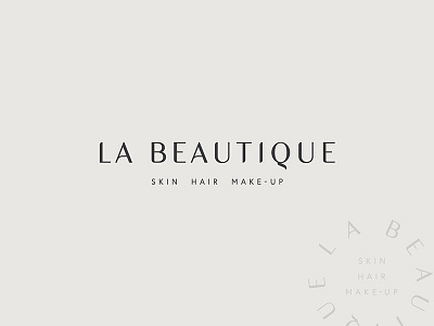 La Beautique belgium branding deinze design font hair letter lettering letters logo logodesign make up schoonheidssalon skin skin care type typo typography