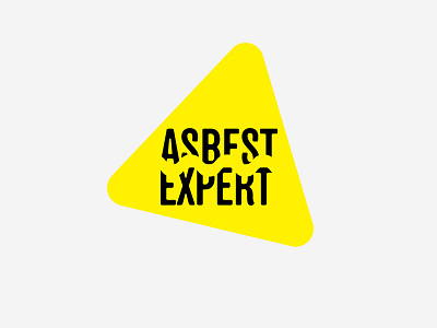 Asbest Expert Logodesign asbest asbestos asbestos sheets deinze design font logo louisbruyneel triangle type yellow