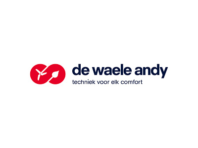 De Waele Andy Logo design comfort hvac logo logo design louisbruyneel red renewable energy sanitair sanitary technique ventillatie ventillation verwarming windmill