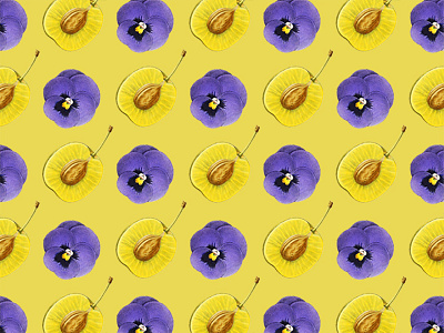 botanical pattern #1 botanical pattern plum viola