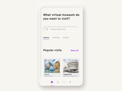 virtual museum app app design ui ux web