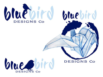 Blue Bird Design Logo digital art hand drawn lettering illustration illustrator logo photoshop vector