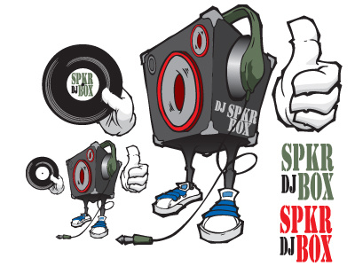 Dj Spkr Box Icon digital art digital graffiti hand drawn icon illustration illustrator logo photoshop vector