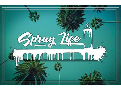 Spray Life hand drawn illustrator photoshop vector