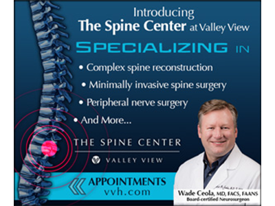 Spine Center photoshop web advertising