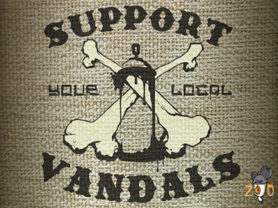 Support Vandals hand drawn hand vectored illustrator photoshop