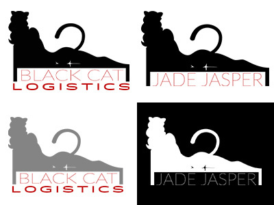 Black Cat Logo branding design hand drawn hand vectored logo typography