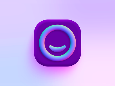 3D App Icon 3d icon app apple big sur cartoon clay clay render color fresh gradient icon lighting logo design mac mobile modern psychedelic purple shadow visual