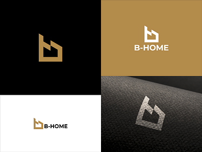 B - Home Logo Design abstract architect architecture building business company design estate home house logo monogram office real vector