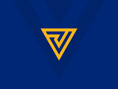 Triangle Shape Logo Design! abstract art blue design logo shape three tri triangle vector yellow