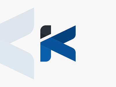 Letter K Blue Logo Design! art blue business calligraphy design k letter logo monogram shape type vector