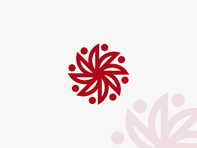 Red Flower Logo Design! abstract alphabet branding business design eco flower font green illustration logo monogram natural red rose shape sun type typography vector