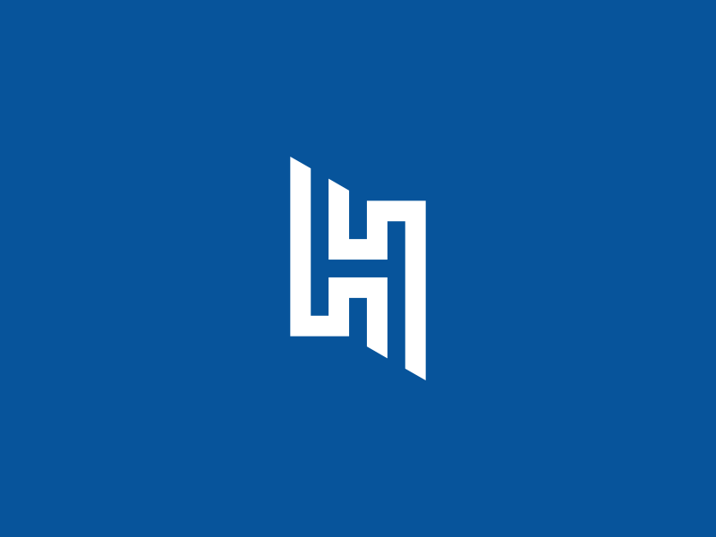 Letter H Labyrinth Logo Design app ux branding icon blue typography alphabet type font illustration shape business abstract monogram letter art vector design logo labyrinth